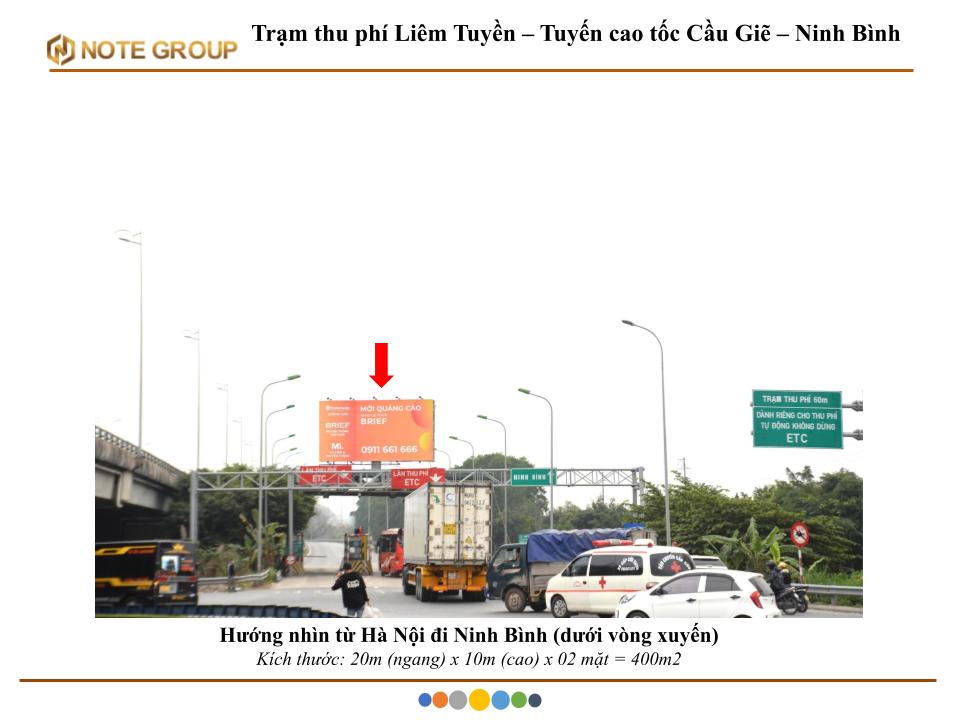 Billboard Trạm thu phí Liêm Tuyền – Cao tốc Cầu Giẽ – Ninh Bình