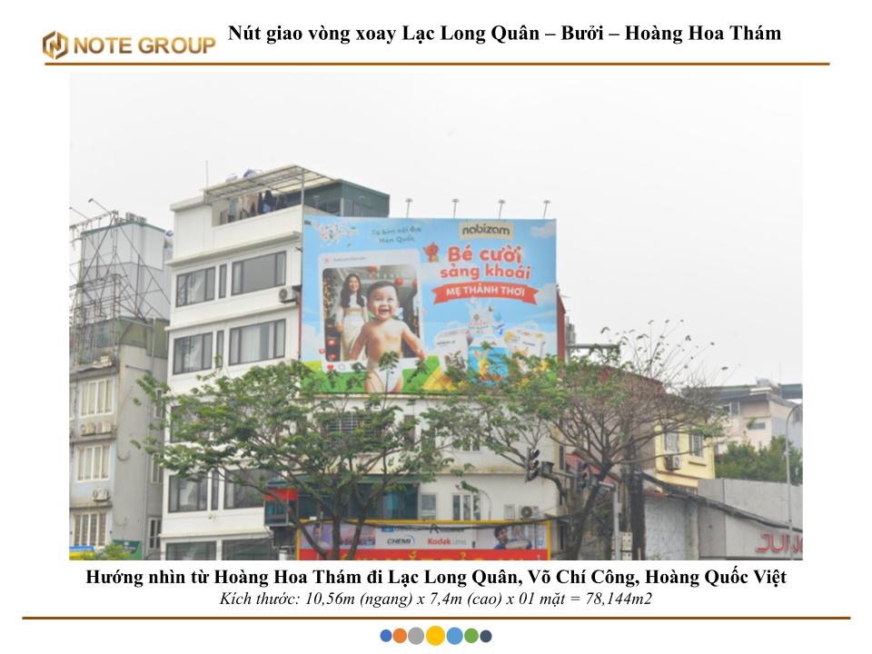 Billboard Nút giao vòng xoay Lạc Long Quân – Bưởi – Hoàng Hoa Thám