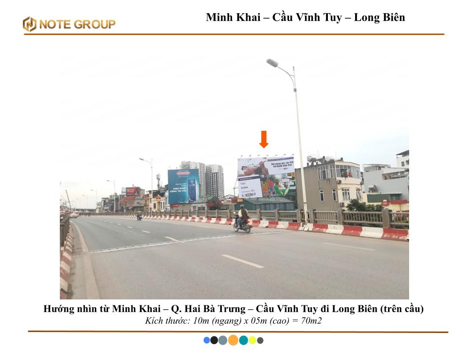 Billboard Cầu Vĩnh Tuy, hướng từ Minh Khai – Long Biên