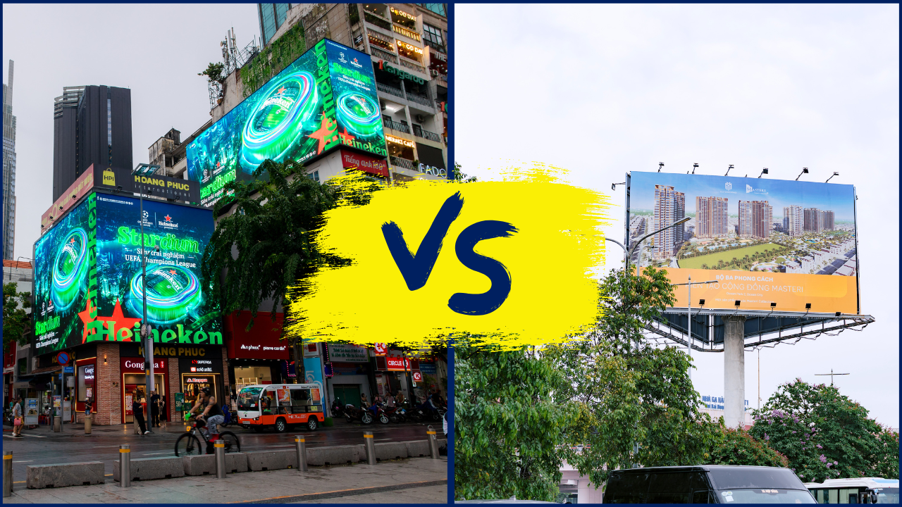 So sánh Quảng Cáo OOH Truyền Thống Và DOOH Hiện Đại